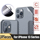 Пленка из углеродного волокна для iPhone 13, 12, 11 Pro Max, 3 шт., мягкая задняя крышка, защитная пленка, наклейка на iPhone 13Pro 2022, улучшенная пленка