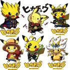 Нашивки с покемоном Пикачу на детскую одежду аниме Мультяшные термоклейкие термонаклейки