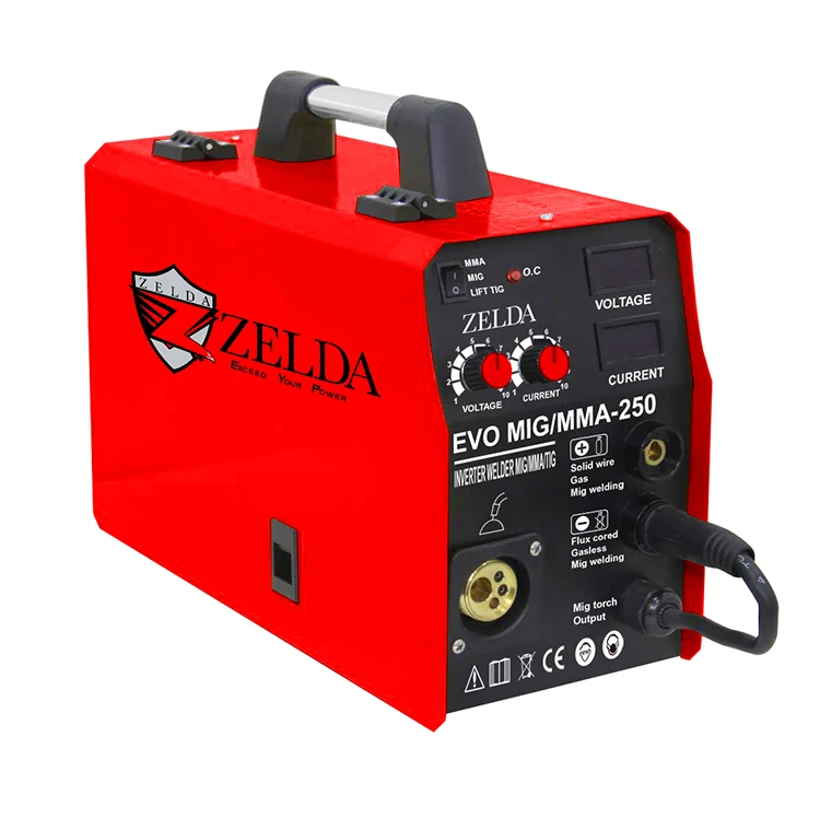 

IGBT dc inverter MIG/TIG/MMA 3 IN 1 multifunction 250amp mig welding machine