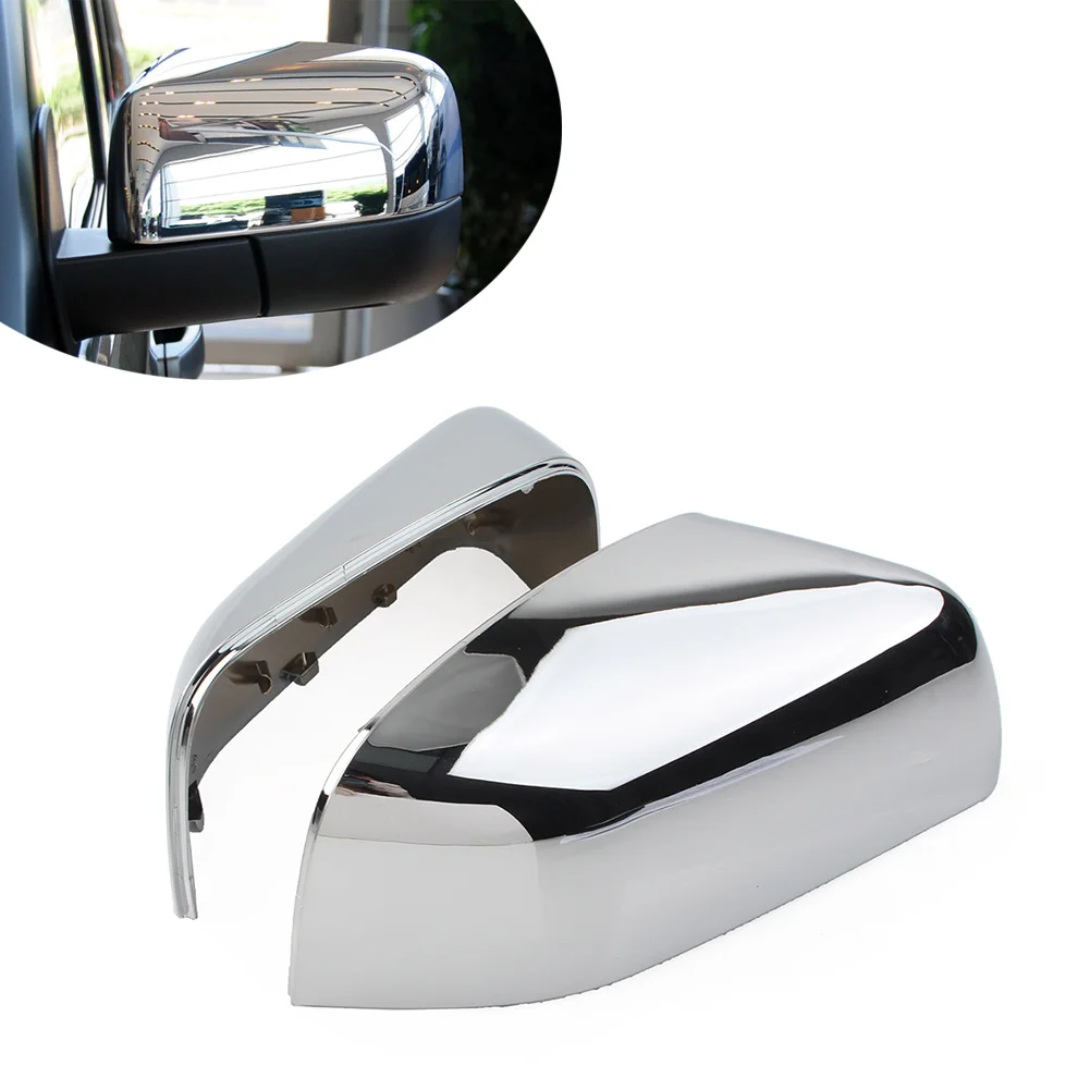 

1 Pair Car Side Rearview Mirror Cover Cap For Land RoverLR4 LR2 Freelander 2 Range Rover Sport Chrome ABS Plastic