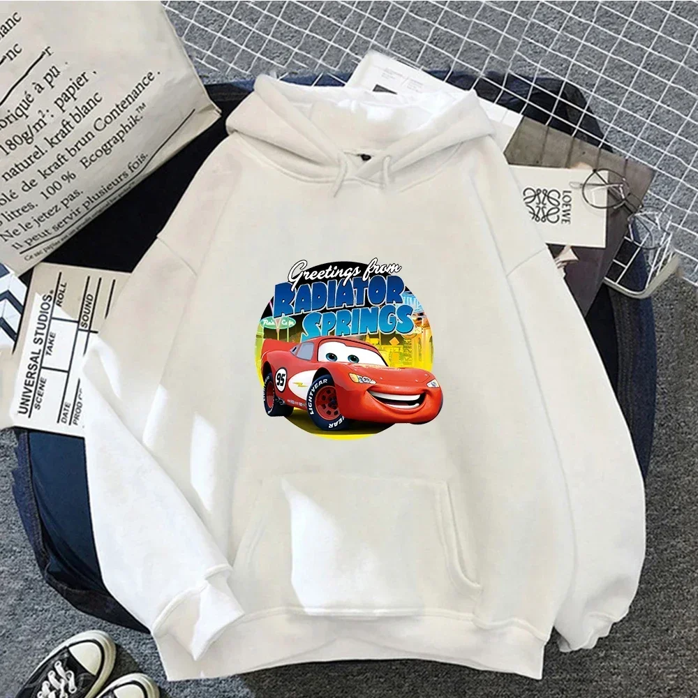 Толстовки с капюшоном Cars Lightning McQueen женские винтажные пуловеры Jasmine Kawaii одежда