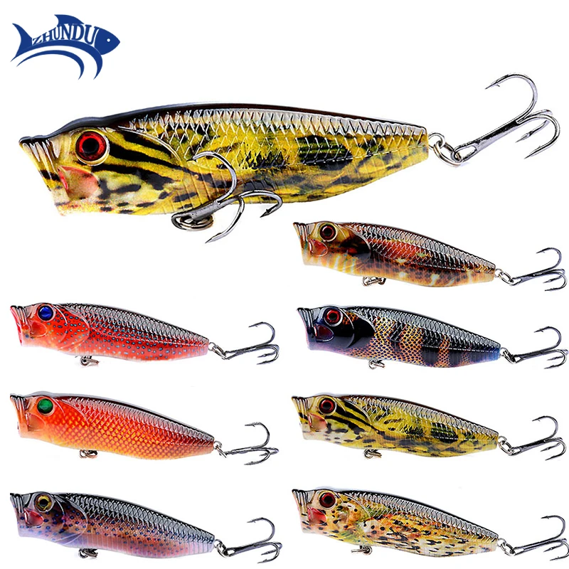 

14G/8CM Road Sub Fake Bait Hard Bait Fish Bait Painted MINNOW Fishing Popper Artificial Simulation Fish Whopper Plopper