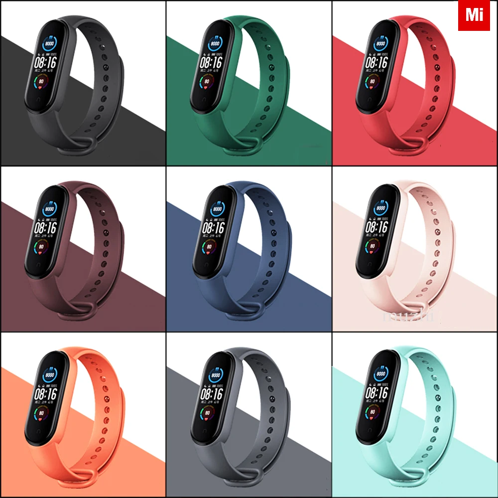 

Силиконовый ремешок для Xiaomi Mi Band 8 6 5 4 3, спортивный браслет для MiBand 3 4 band5 miband 7, аксессуары для умных часов