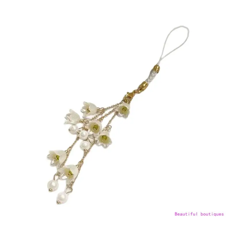 Стильный цветочный кулон для телефона с украшением в виде орхидей подвесной