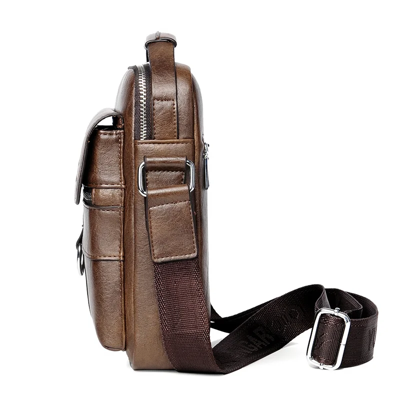 Luxury Brand Men Sling Bag Leather Side Shoulder Bag For Men Husband Gift Business Messenger Crossbody Bag Male Handbag