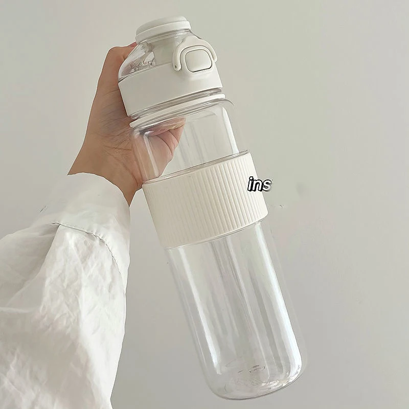

Женская Соломенная чашка, большой емкости, пластиковый прямой чайник, бутылки для питьевой воды, портативные чашки для питья для студентов