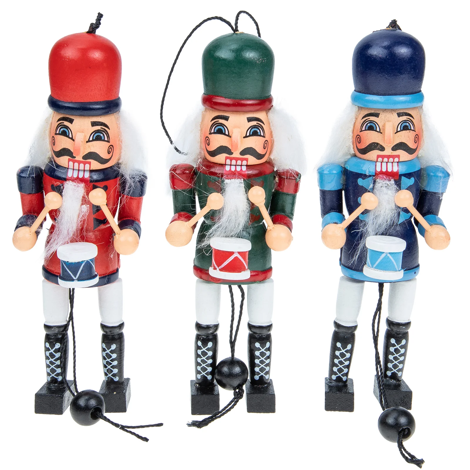 

Nutcracker Christmas Nutcrackers Woodensoldier Puppet Hanging Wood Figurine Figures Decor Figure Holiday Tree Ornament