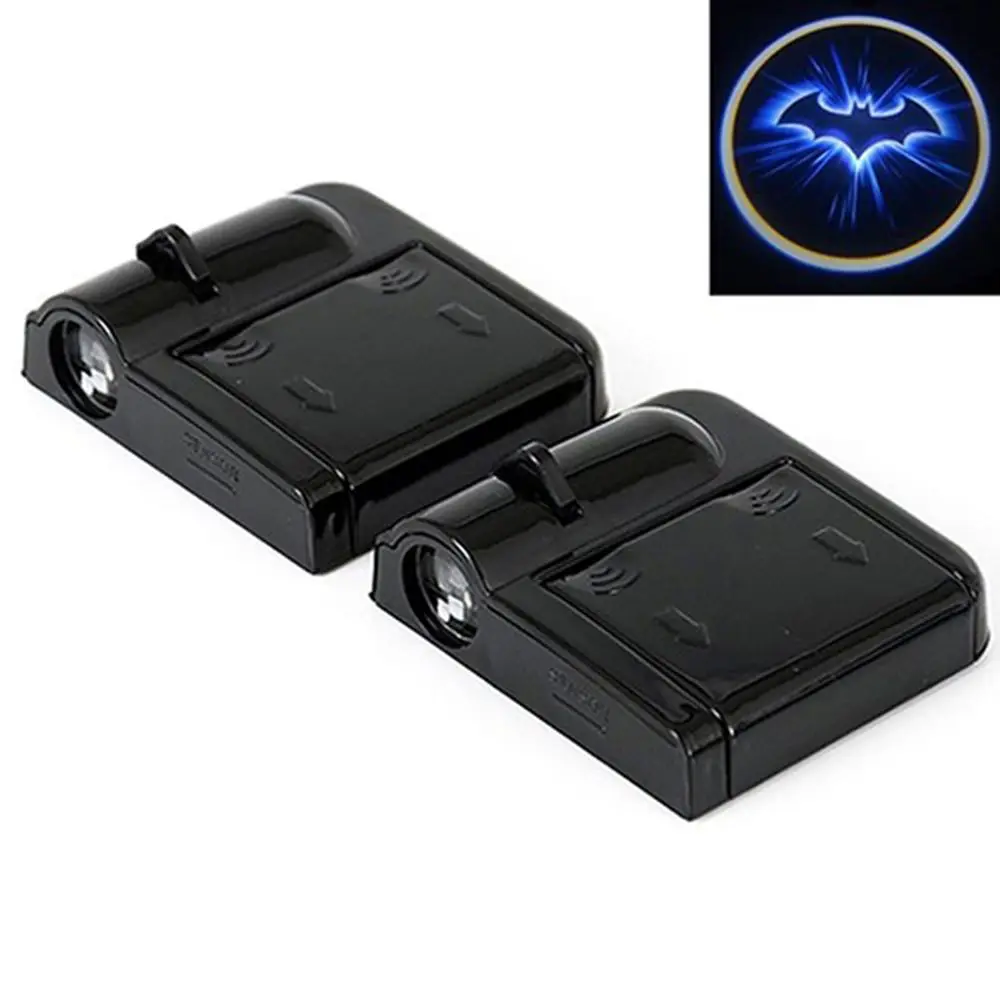 

1 PC Laser Projector Lamp Car Interior Light Accessories Ornaments Wireless Car Light Bat Logo Door Decor Shadow LED