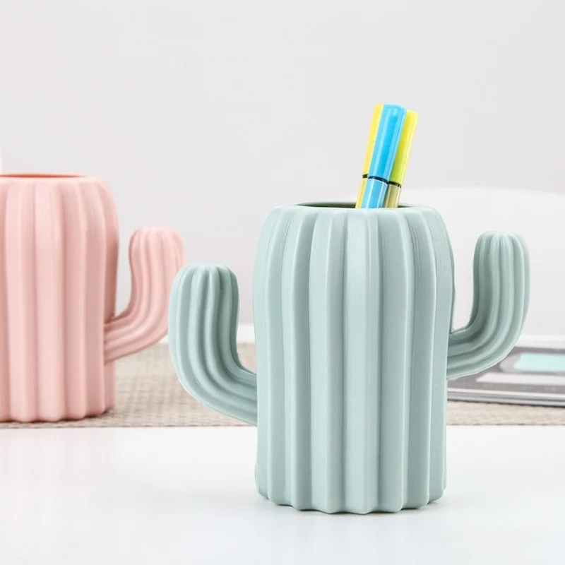 

Cactus Pen Holder Stationery Desktop Organizer Desk Pencil Holder Storage Box Pen Container Brush Pot Vase Office Supplies