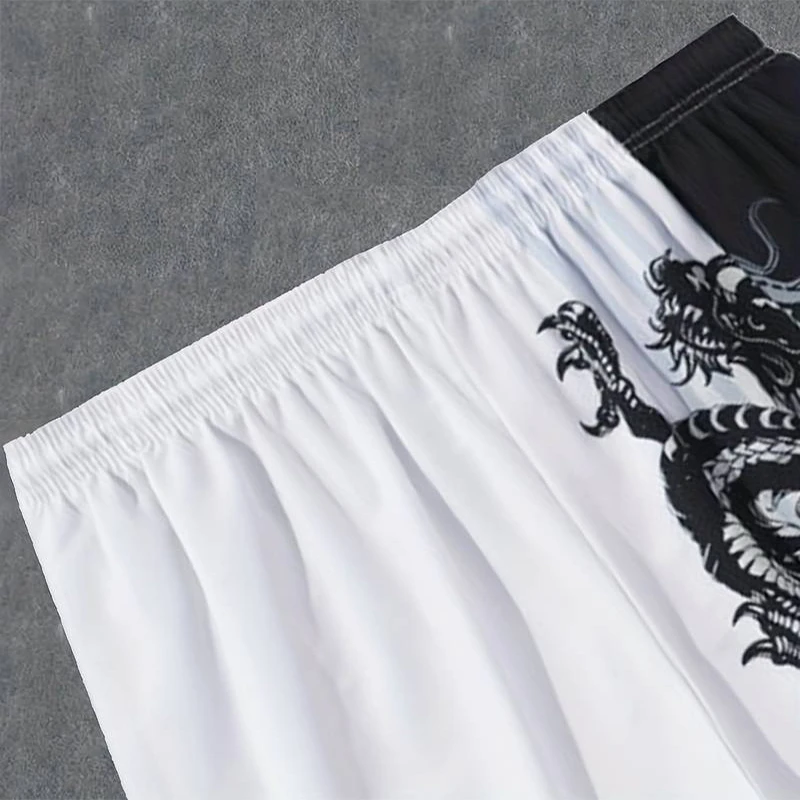 Пляжные трусы с графическим принтом дракона для мужчин и женщин быстросохнущие