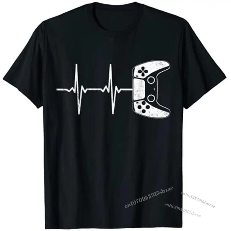 

Gamer Heartbeat T-Shirt Funny Video Game Gift Boys Men Gamer T-Shirt