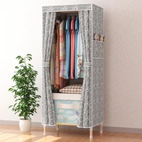 6545170cm oxford fabric solid wood wardrobe storage cabinet simple modern economy wardrobe assembly cloth wardrobe rental room