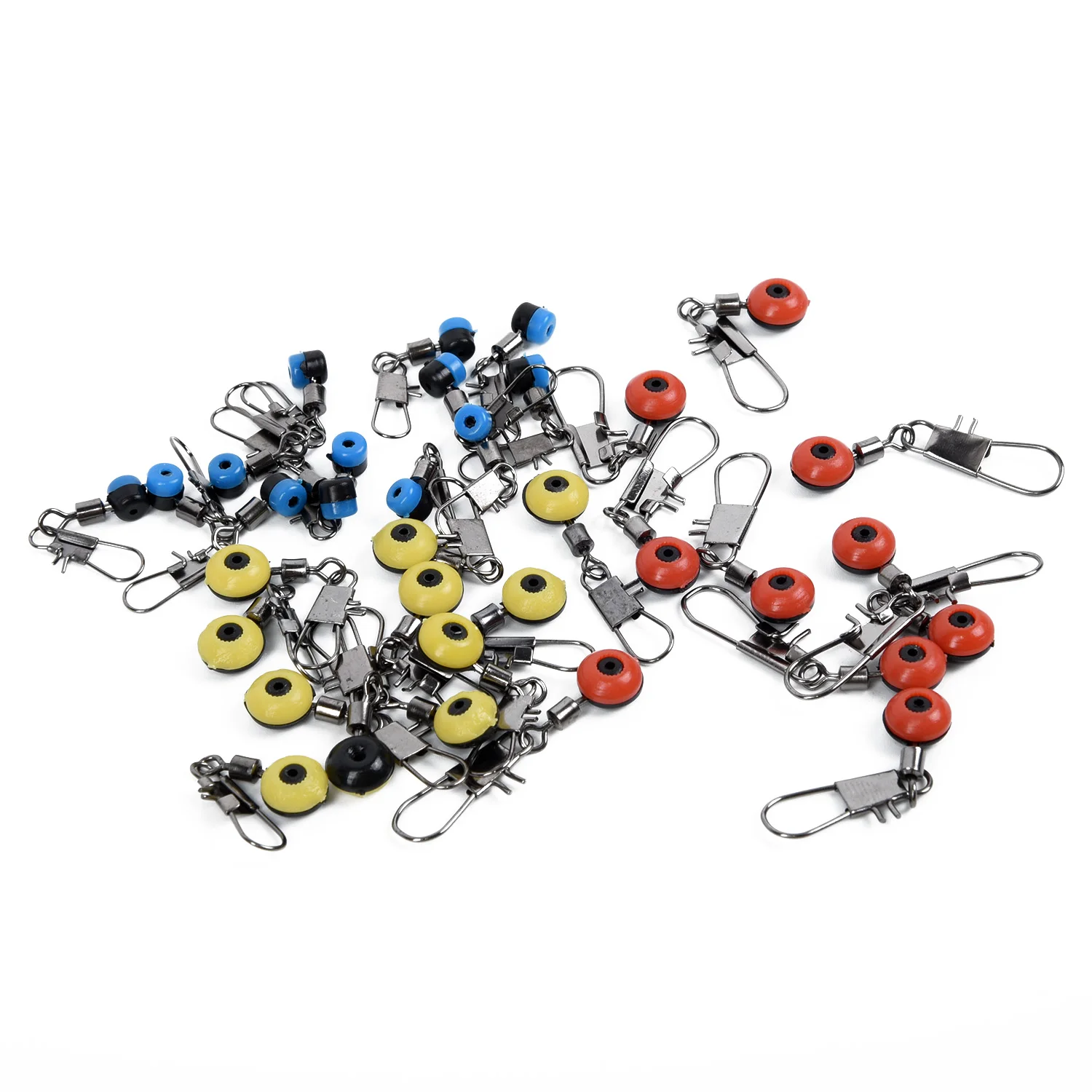 

100* Plastic Hard Swivel With Interlock Snap Fishing Swivel Snap Tools Assorted