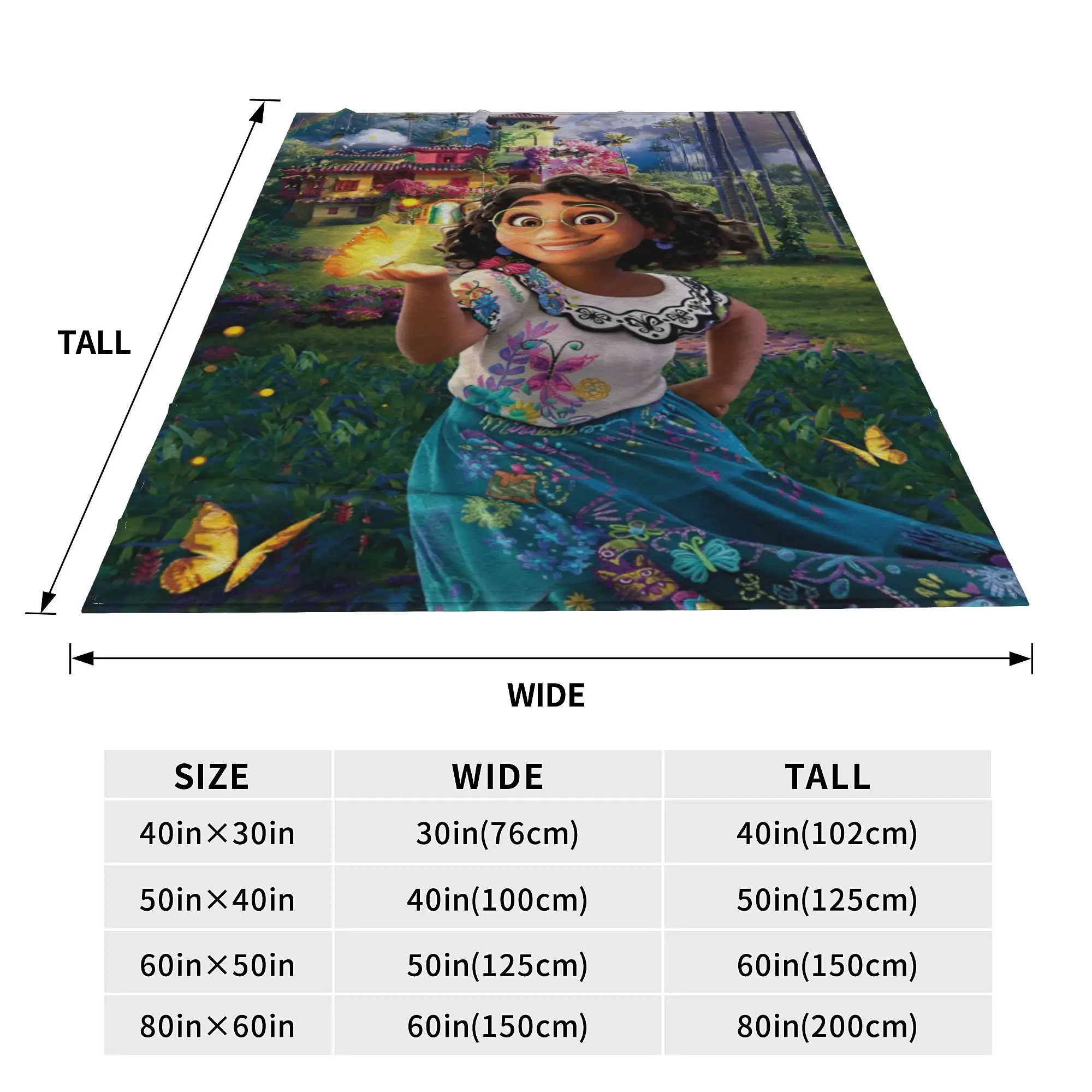 Encanto Mirabel Madrigal фланелевое одеяло волшебное мультяшное для дивана на открытом