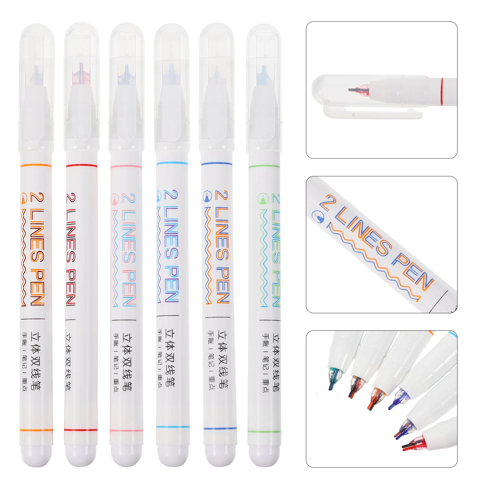 

Pens Markers Pen Marker Drawing Tip Line Double Outline Shimmer Self Permanent Brush Fine Metallic Chisel Stationery Supplies