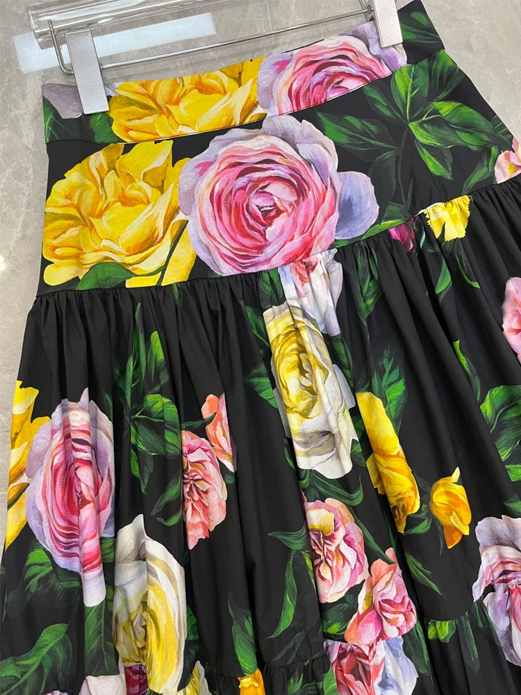 AELESEEN длинная юбка из 100% хлопка сицилийская женская весенне-осенняя модная