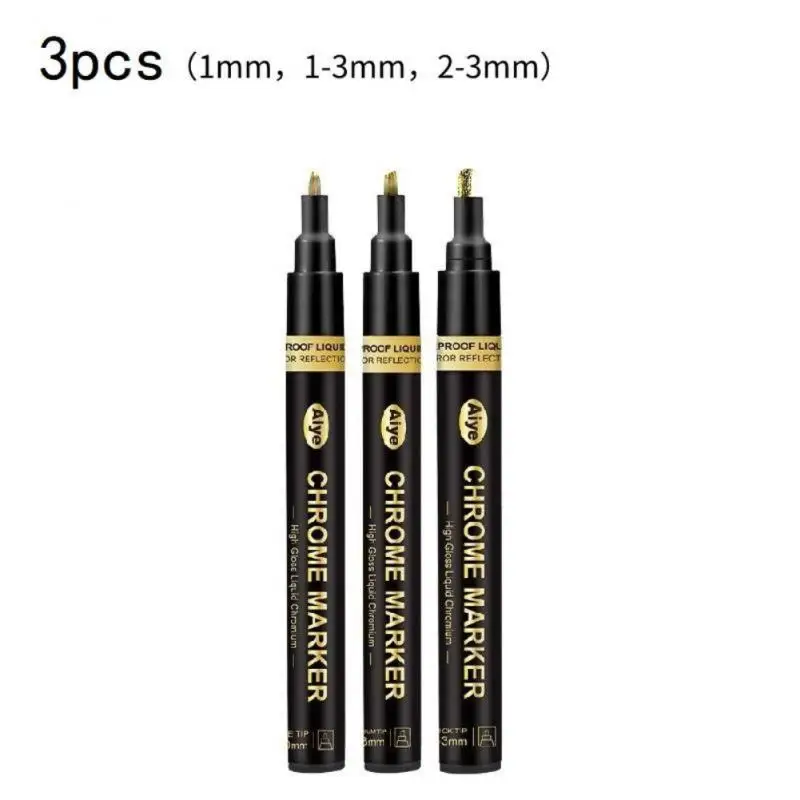 

Маркер Oiliness, вечная водостойкая гелевая ручка, хромированная краска для пластиковых маркеров, Плотничное украшение, Хромированная ручка