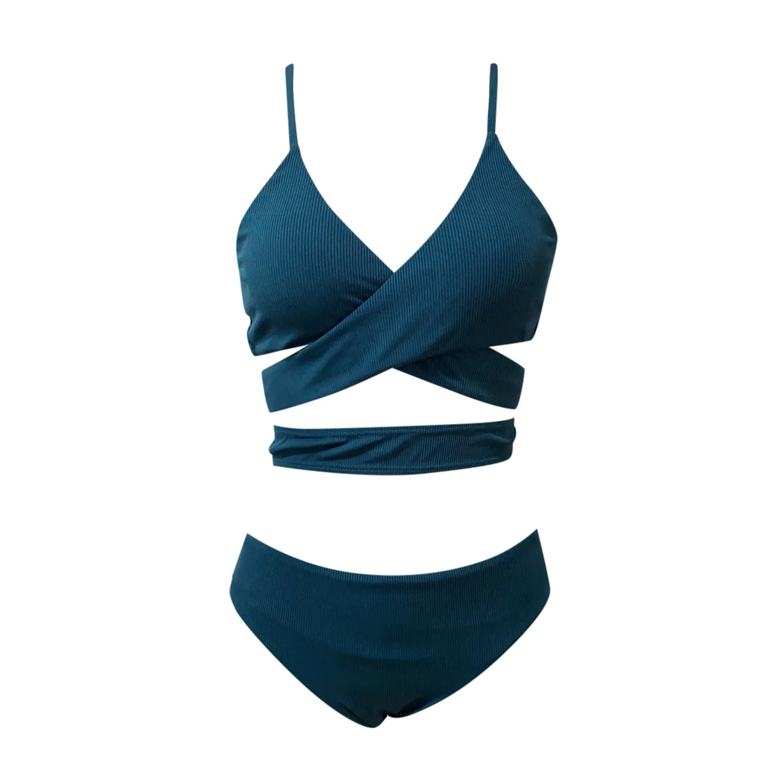 

Женские Соблазнительные однотонные текстурированные танкини, купальник, бикини, пляжная одежда, купальники