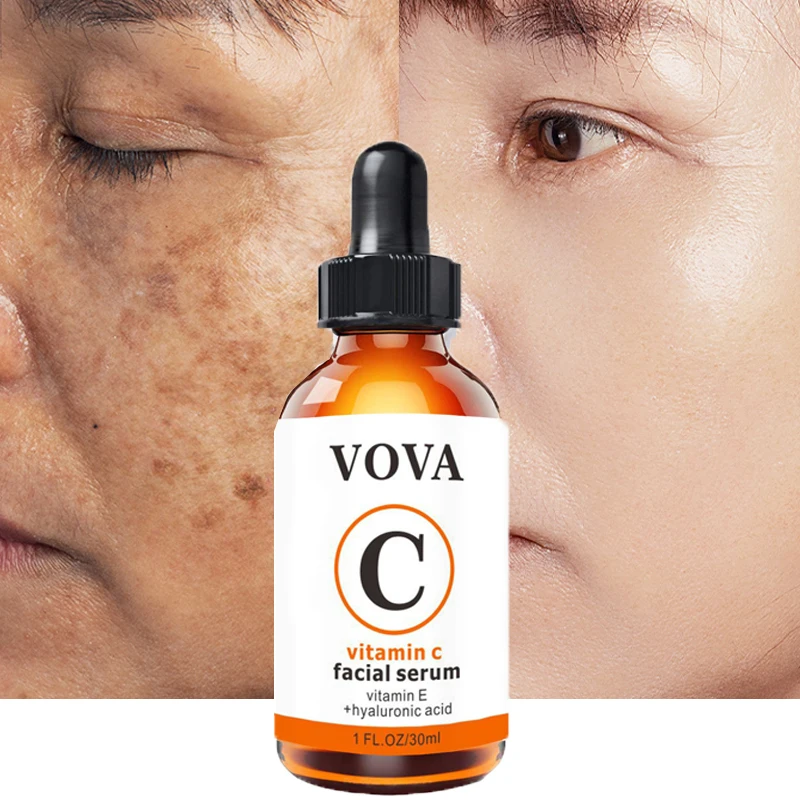 

Vitamin C Whitening Face Serum Instant Wrinkle Remover Fade Fine Lines Dark Spot Essence Hyaluronic Acid Moisturizing Skin Care