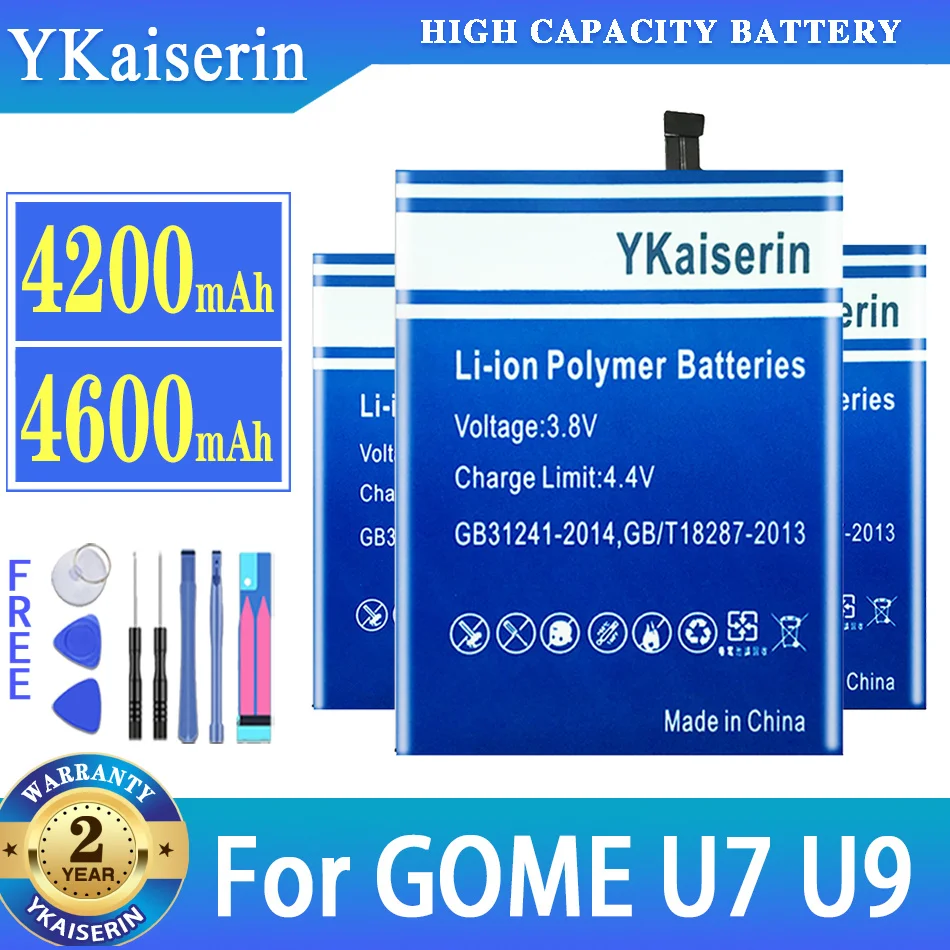 

YKaiserin High Quality Battery For GOME U7/For GOME U9 Batteria Tracking Number + Tool Kit