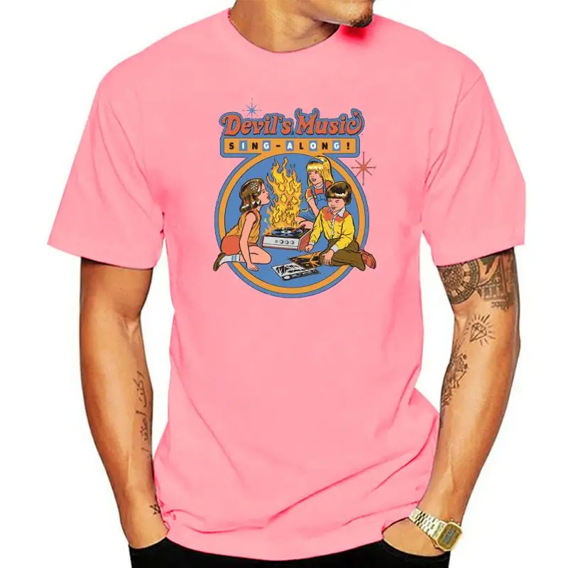 

Мужская черная длинная футболка Devil s M usic Sing-A, размер S M L XL 2XL 3XL