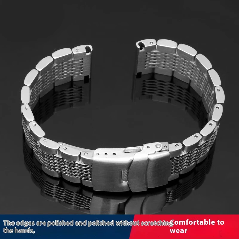 Мужской Универсальный точный стальной ремешок для часов Armani Black рыцарский