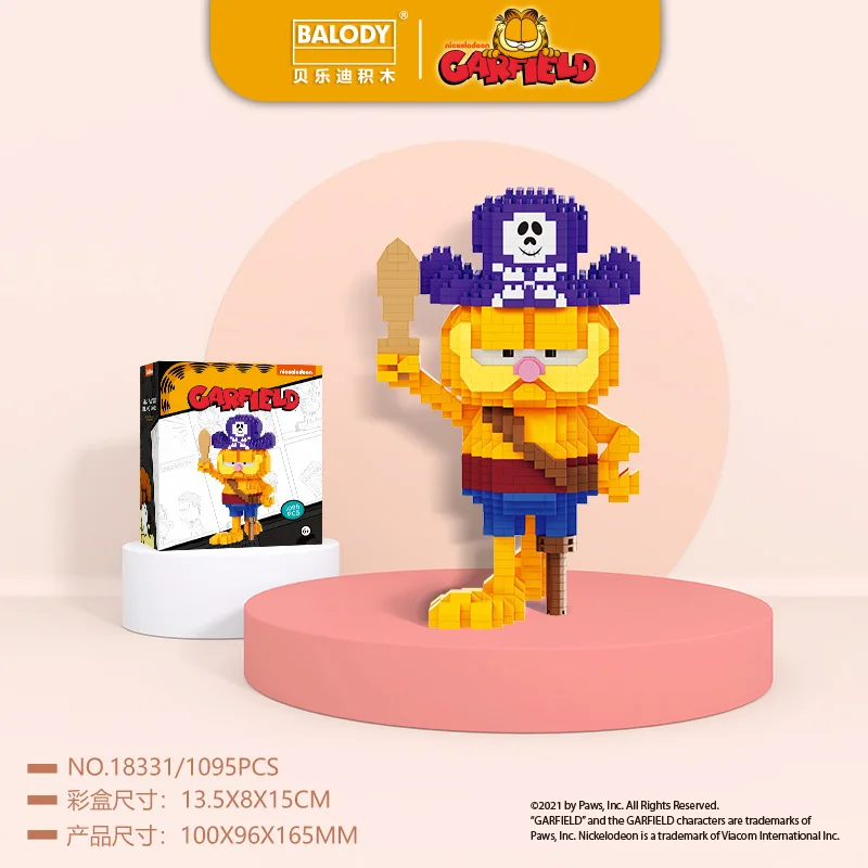 Balody Mini Blocks Magic Cartoon Garfield Cat Anime Figures Collection Building Toy DIY Bricks for Kids Present Girl Gift 18133 | Игрушки и