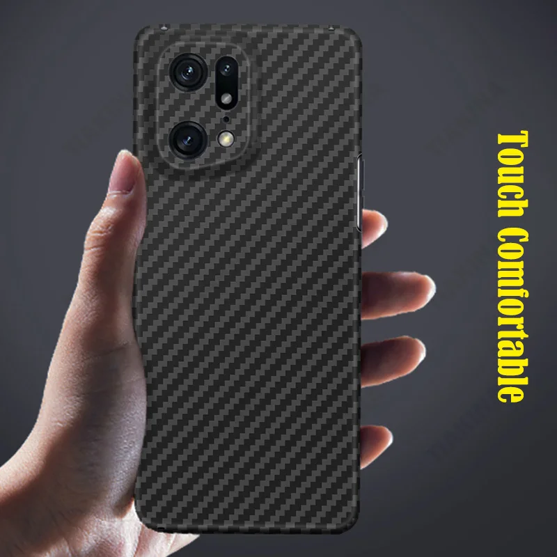 Precise Hole Capa for OPPO Find X5 Pro Aramid Case for OPPO Find X5 Pro Real Carbon Aramid Fiber Case Ultra Thin& Light Funda