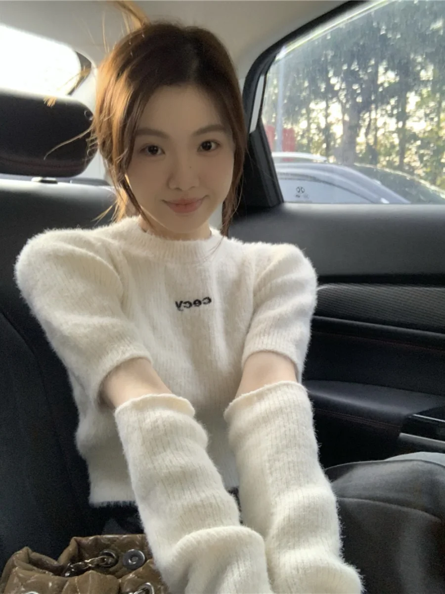 Сладкий и пряный пуловер женский свитер 2023 осенне-зимний вязаный топ с