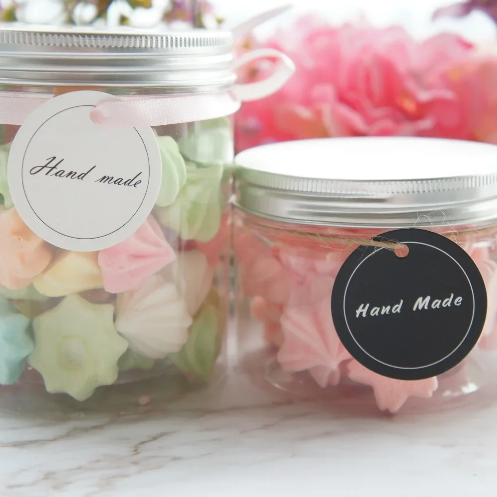 Бумажные этикетки ручной работы 100 шт классический черный белый дизайн упаковки