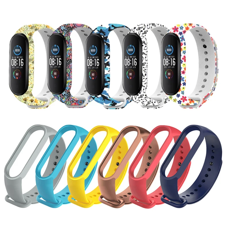 Strap For Xiaomi Mi Band 6 5 4 3 Silicone Wristband Bracelet Replacement Strap For MiBand 6 4 3 Colorful Wriststrap Bracelet 5 4