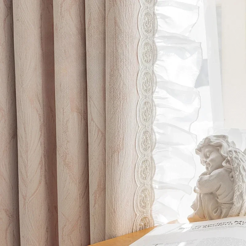 Затемняющая занавеска из синели Creme Fraiche Wind Гостиная Спальня Превосходная