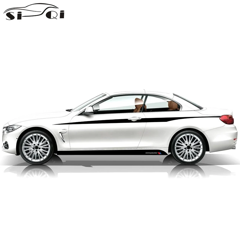 

M Performance Side Stripes Skirt Sticker Door Upper Waist Line Body Decal For BMW 4 Series F32 Coupe F33 428i 435i Accessories