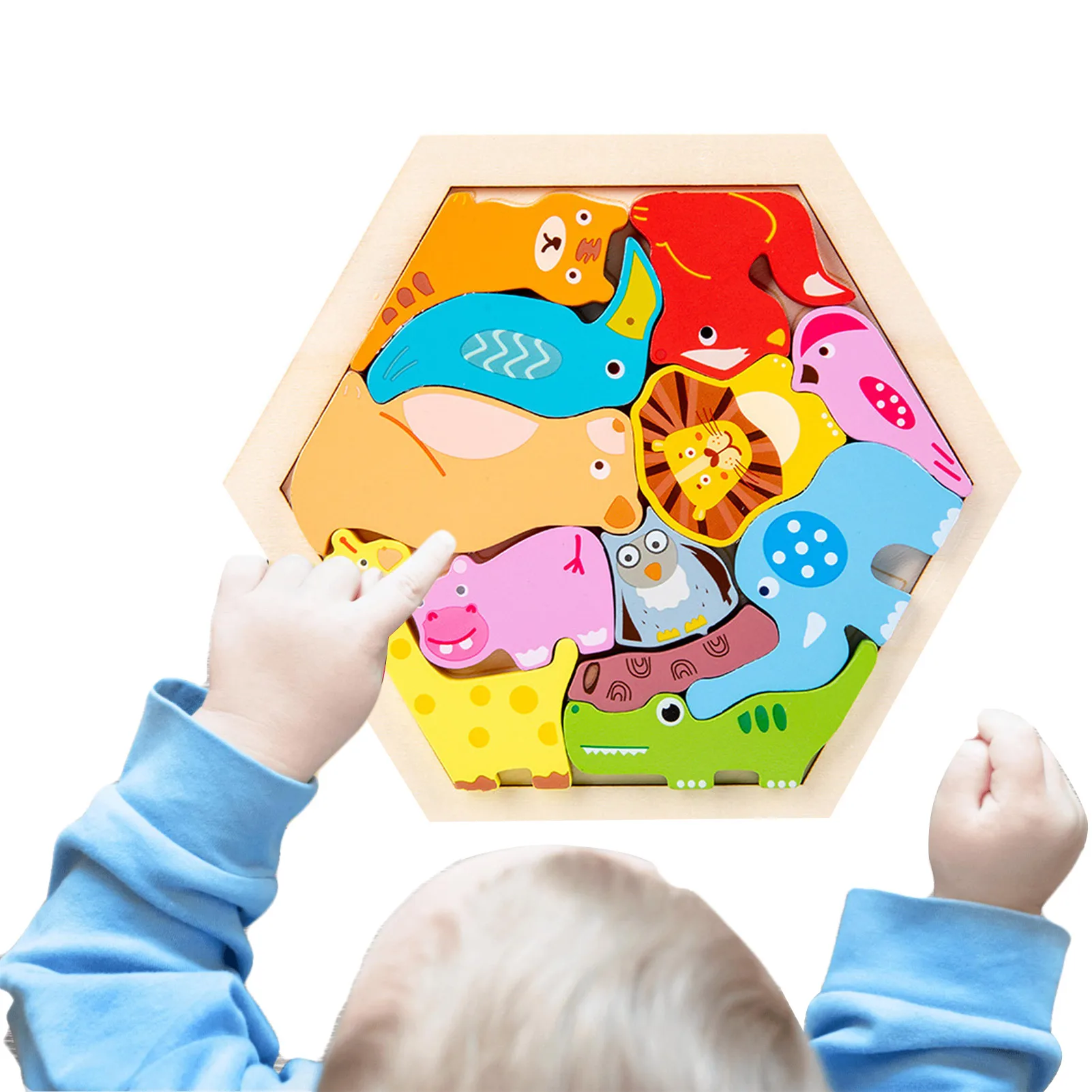 

Детский деревянный пазл, детская игрушка с выбором больших строительных блоков, деревянные головоломки с и без заусенцев для