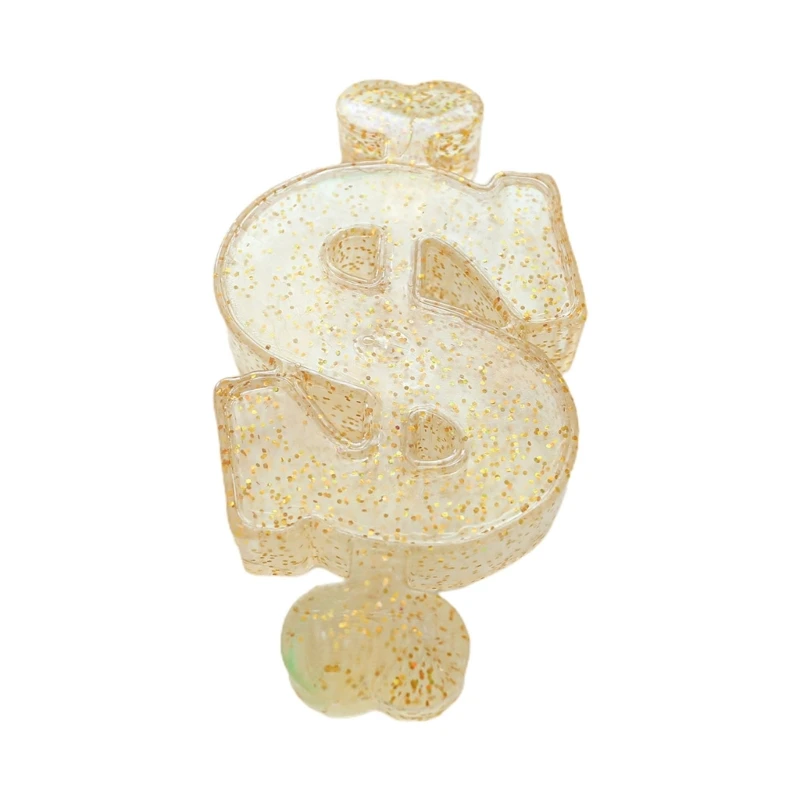 

Dog Squeak Toy TPR Chew USD-Logo Shape Toy with Squeaker Dollar-shape Squeak Sound Toy USD-style with Glitter