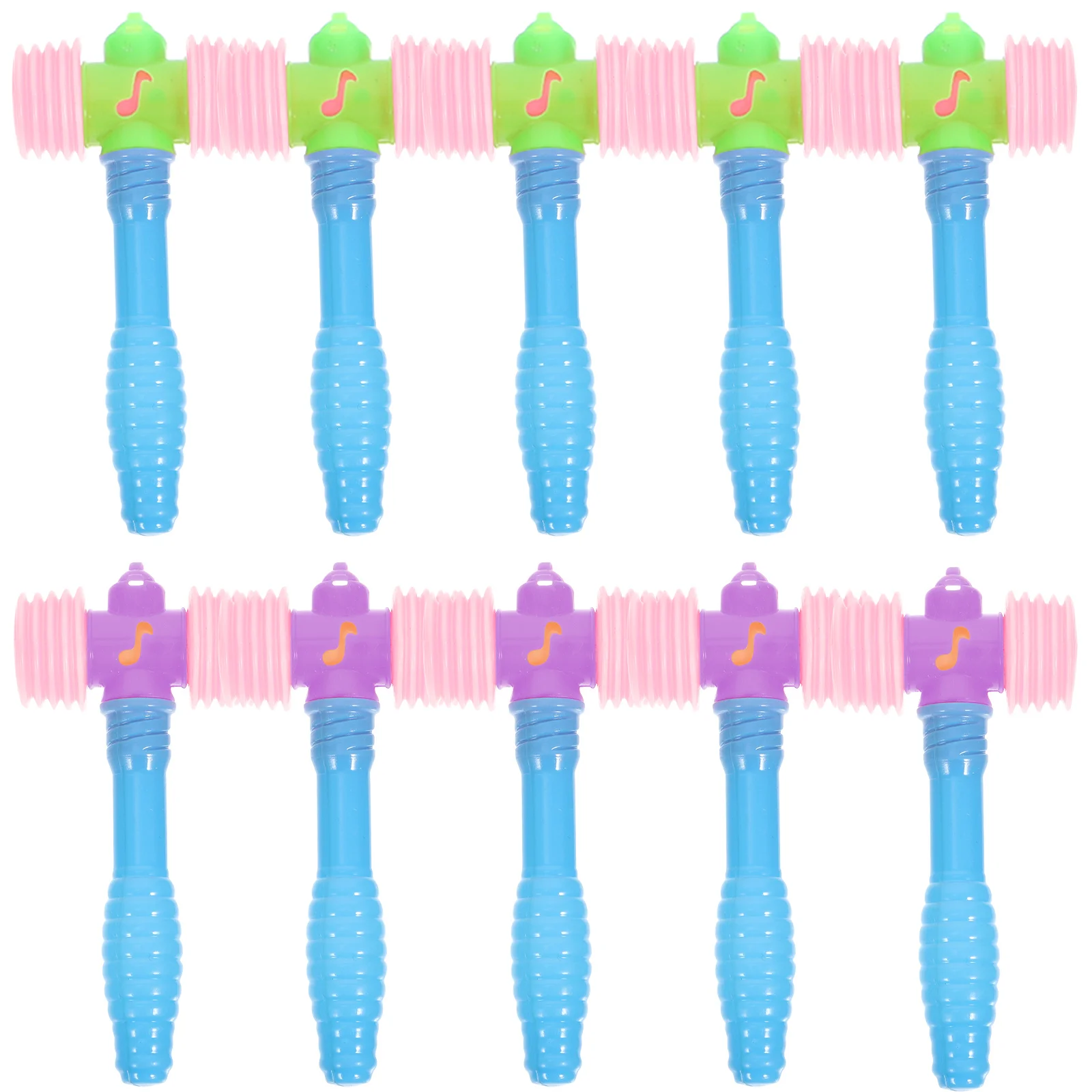 

10 Pcs Cartoon Hammer Pounding Toys Baby Kids Puzzle Plastic Squeaky Plaything Toddler