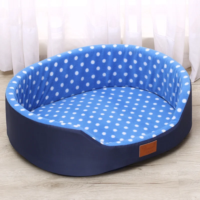 

Pet Bed Warm Dot Pattern Top Quality Dog House Sofa Kennel Soft Fleece Pet Casa Cat Mats for Gatos Small Dogs Cat Accessories