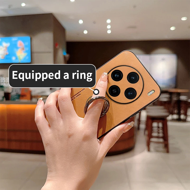 Кожаный чехол для Vivo X100 Pro роскошная защита фотоаппарата X 100