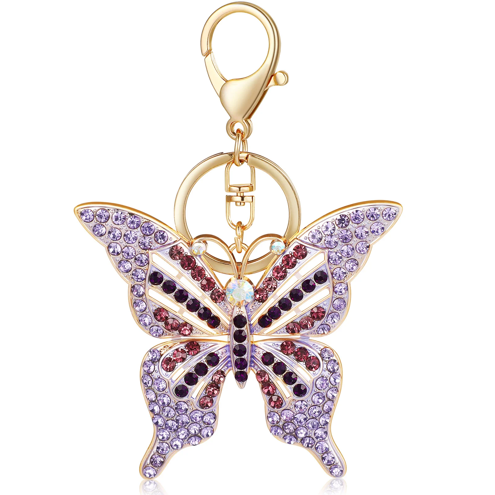 

Key Chain Butterfly Keychain for Women Holder Rhinestones Ring Keychains Car Gifts