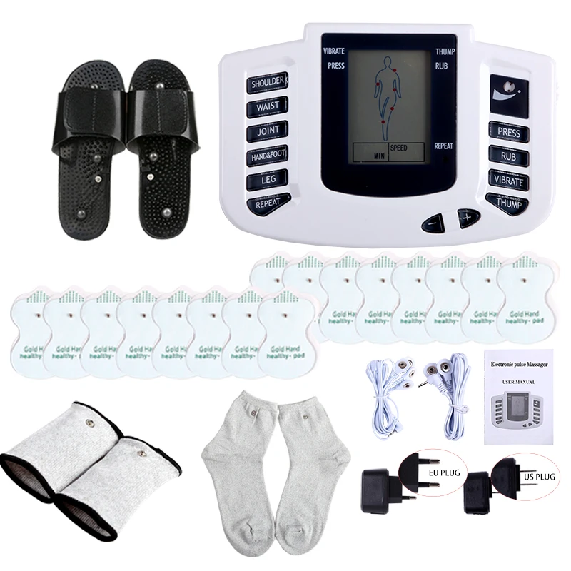 

Body Electrical Muscle Stimulator Acupuncture Slimming Massage 16 Pads Tens Digital Electro Meridian Machine Electrostimulator