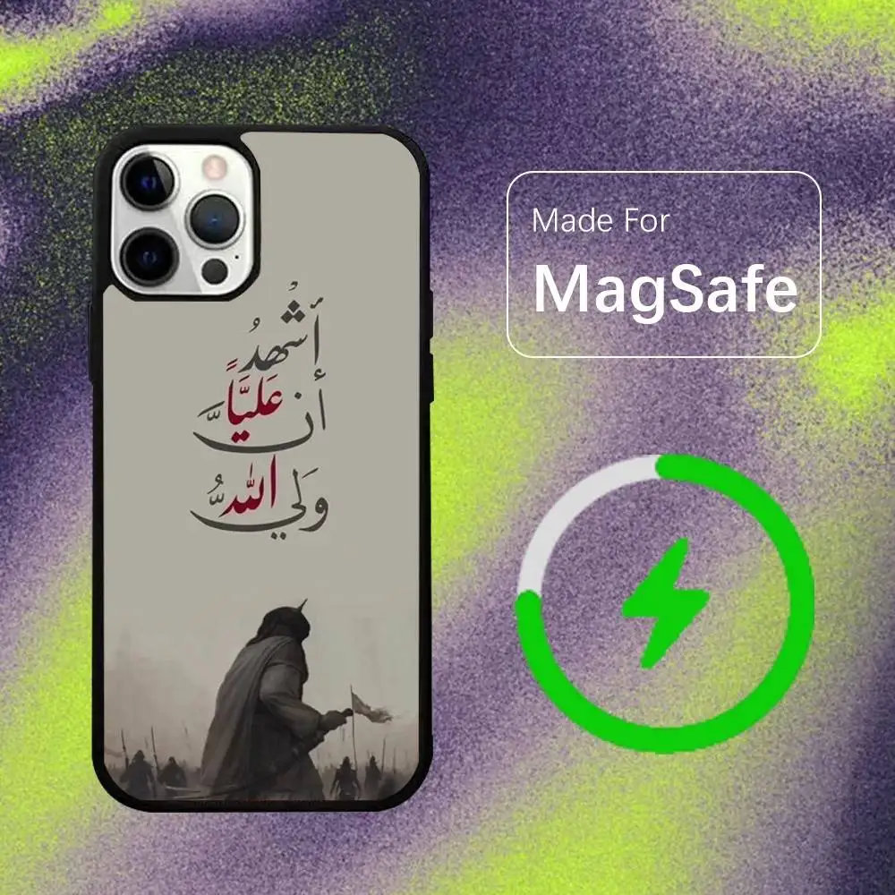 Чехол Islamic Hz Ali для беспроводной зарядки MagSafe для iPhone 15, 16, 17, 13, 14, 11, 12, Pro, Max, Plus, E, Air, Mini, защитный. (art.: 3920dc4931171) - 3920dc4931171