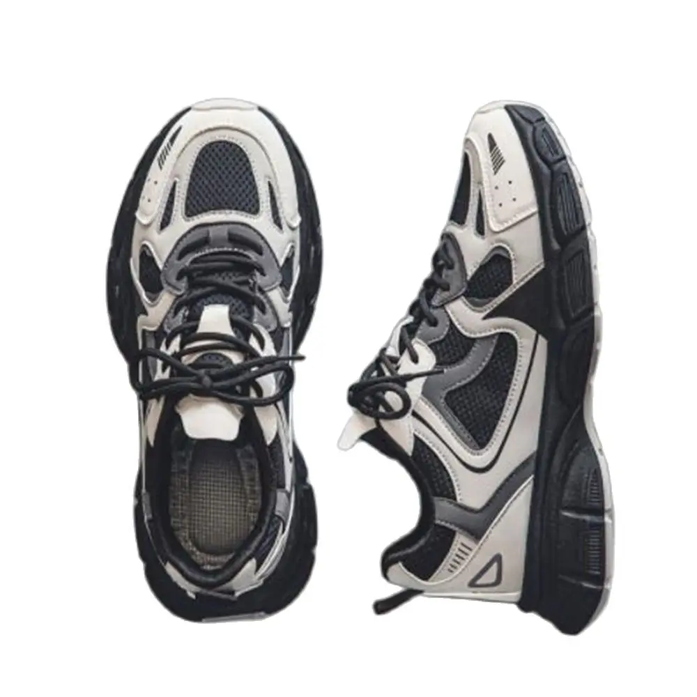 

Fashion Korean Version Trainers Men/Youth Mesh Breathable Anti-Slip Wear-Resistant Running Shoes Outdoor Thick Sole Sneakers