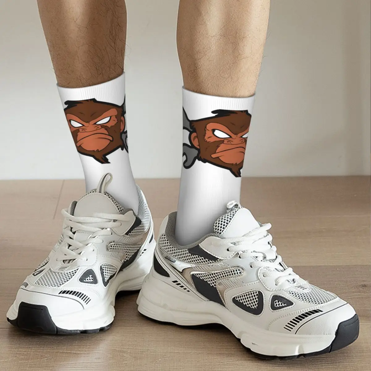 Сумасшедшие Компрессионные носки с изображением обезьяны мужские в стиле