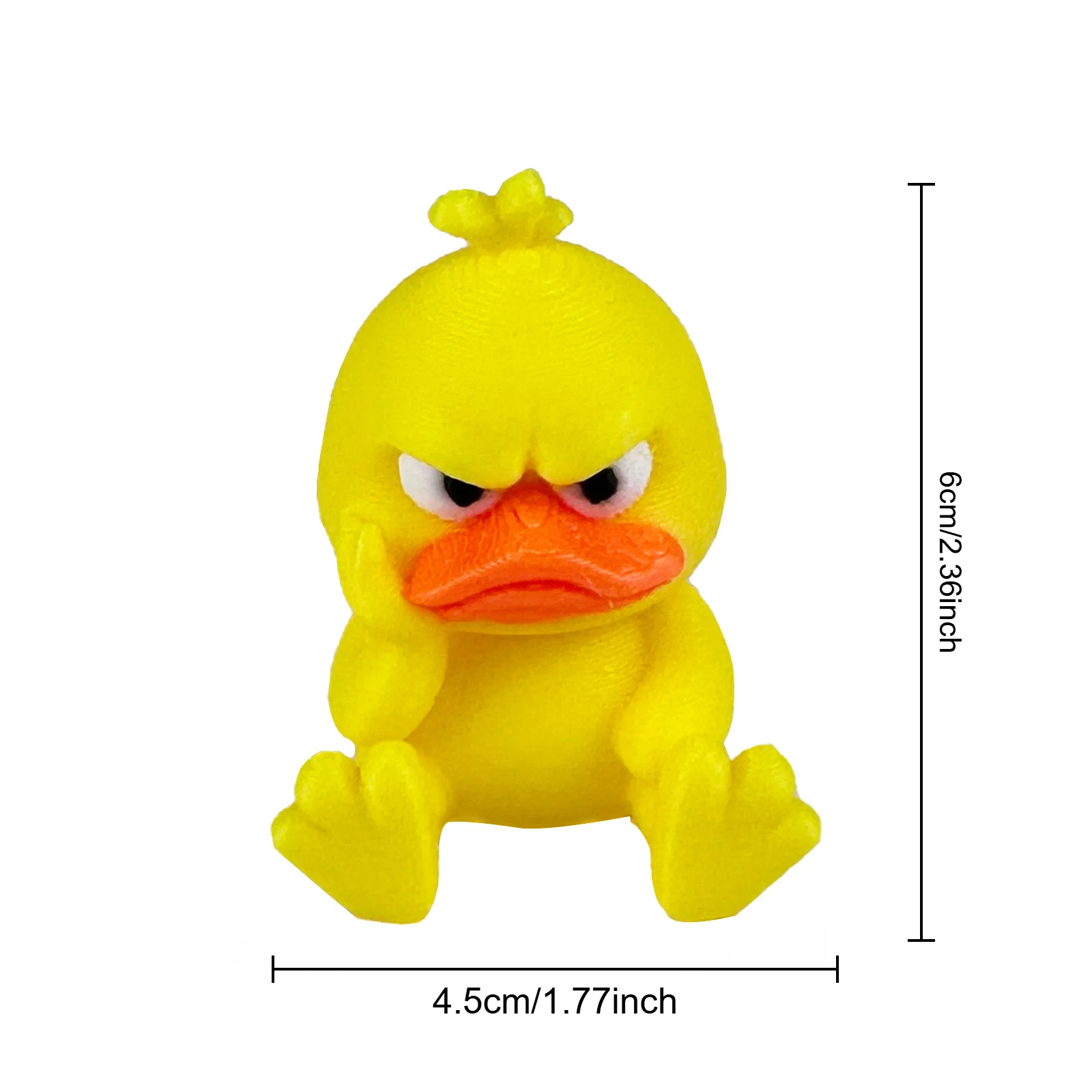 

3D-печатная статуэтка Angry Yellow Duck