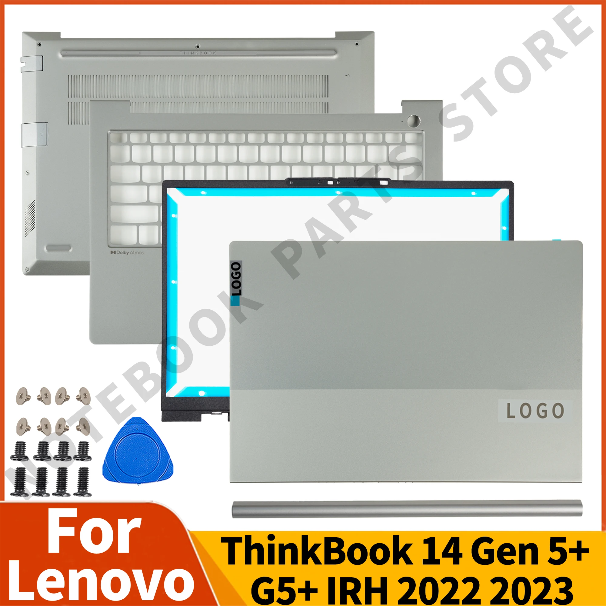 

Новинка, алюминиевая задняя крышка для Lenovo ThinkBook 14 Gen 5 + G5 + IRH 2022 2023, Упор для рук, нижний корпус, запасные части для ноутбука, задняя крышка