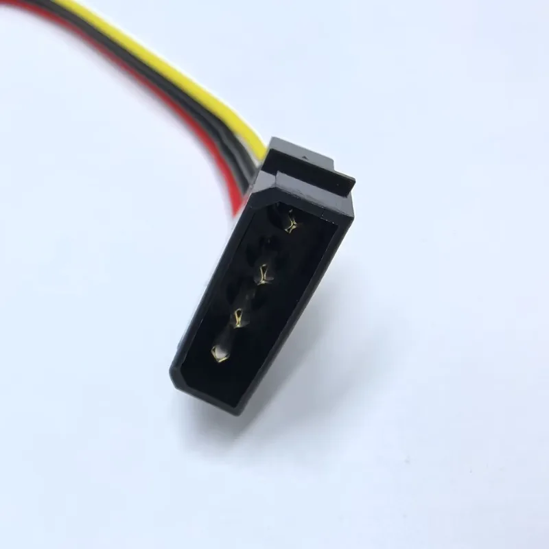 Фото Компьютер ATX 4-контактный IDE Molex HDD DVD кабель питания от одного до 3-портового разветвителя 1–3 удлинительный провод питания 16AWG №2