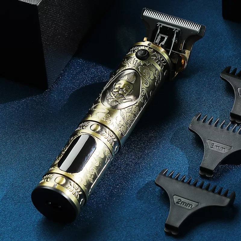 

LCD Hair Clipper Trimmer Professional Buddha Statue Haircut Barber Face Hair Cutter Trim Facial For Men Shaving Machine