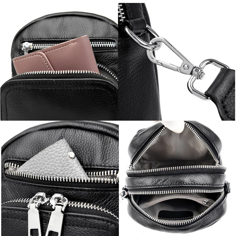 Женская сумка из натуральной кожи с зернистой текстурой личи роскошные