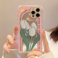 case for iphone 13 pro max cases fashion mirror coque iphone 11 pro 12 mini x xr xs max iphone11 7 8 plus se 2020 flower covers