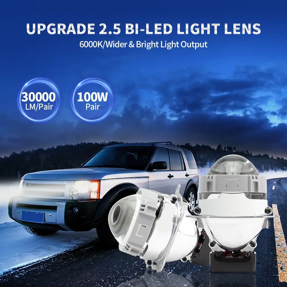 Линзы для проектора SHUOKE Mini Bi-LED светильник светодиодные чипы 2 5 дюйма 12 В 6000 К 50000